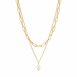 Marina Pearl Double Layered Necklace