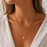 Marina Pearl Double Layered Necklace