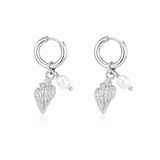 Nerina Shell Pearl Hoops