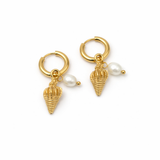 Nerina Shell Pearl Hoops