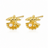 Pearl Treasure Clam Studs